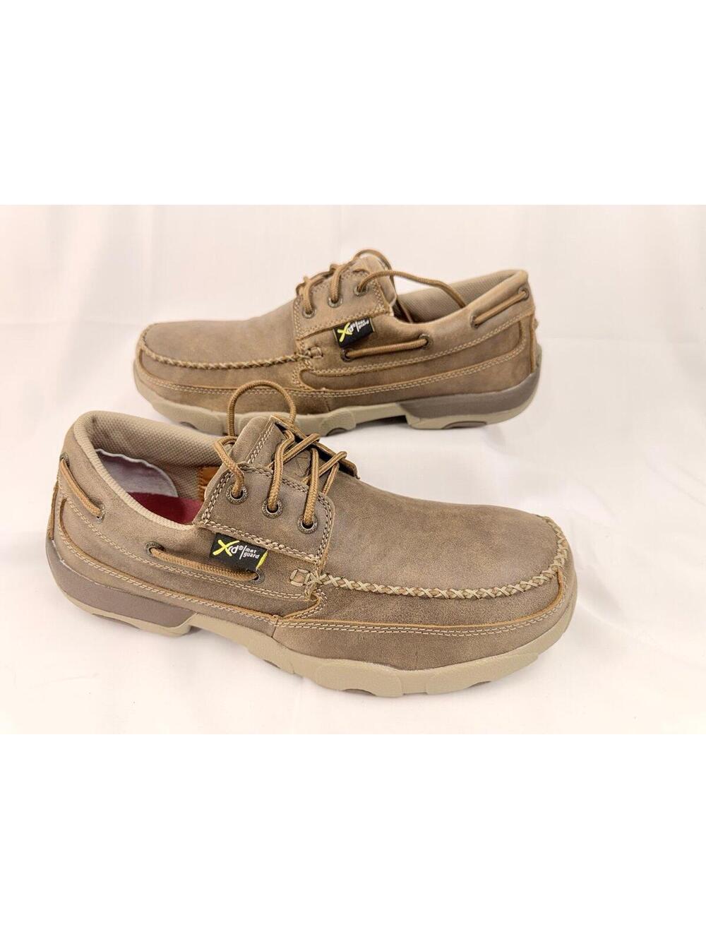 TWISTED X MEN'S WORK BOAT DRIVING MOCS - STEEL TOE 10.5